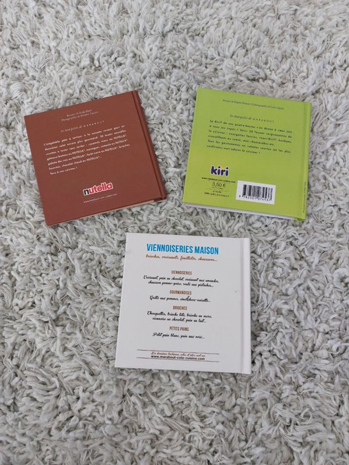 Lot 3 mini livre de cuisine (Nutella, Kiri et Viennoiseries maison) Marabout - photo numéro 3