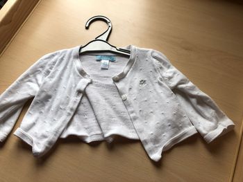 Gilet blanc 6 mois fille okaidi