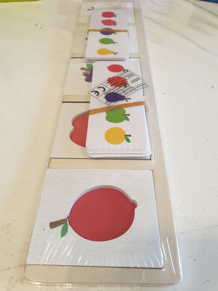 Jeu bois observation et reproduction fruits - photo numéro 3