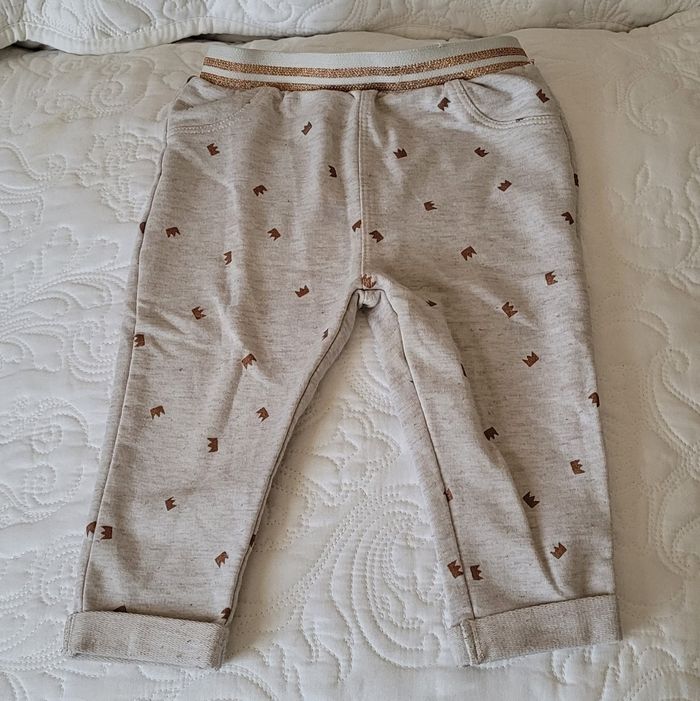 Legging gris avec des couronnes dorées Orchestra