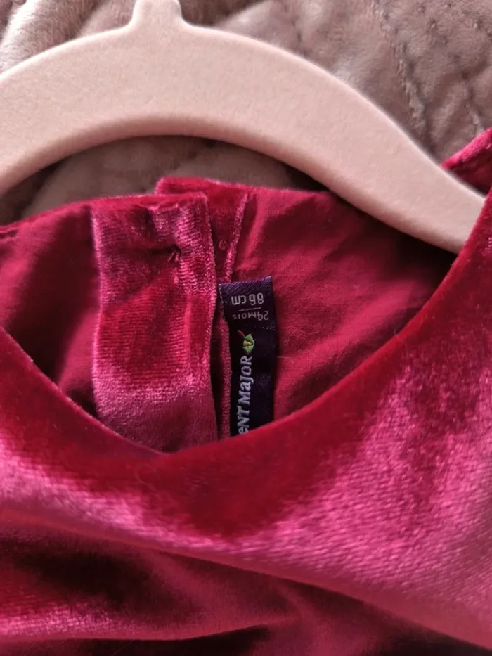 Robe de Noël velours Sergent major 24 mois - photo numéro 4