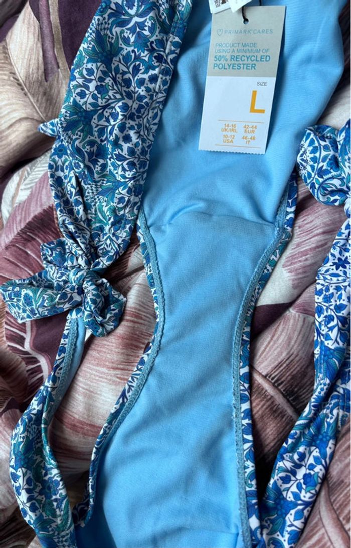 Bas de bikini imprimé bleu grec Primark - photo numéro 3