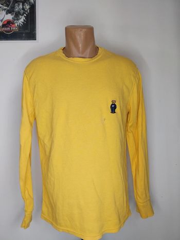 Col rond/crewneck/nid d'abeille ralph Lauren bear taille L
