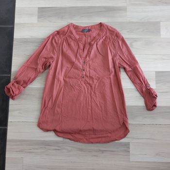 Chemisier cuivre femme à manches 3/4 Yessica taille 38