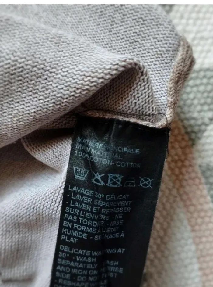 Pull  fin 100%  coton  -  Beige  - Burton -  S  -  Parfait état - photo numéro 5