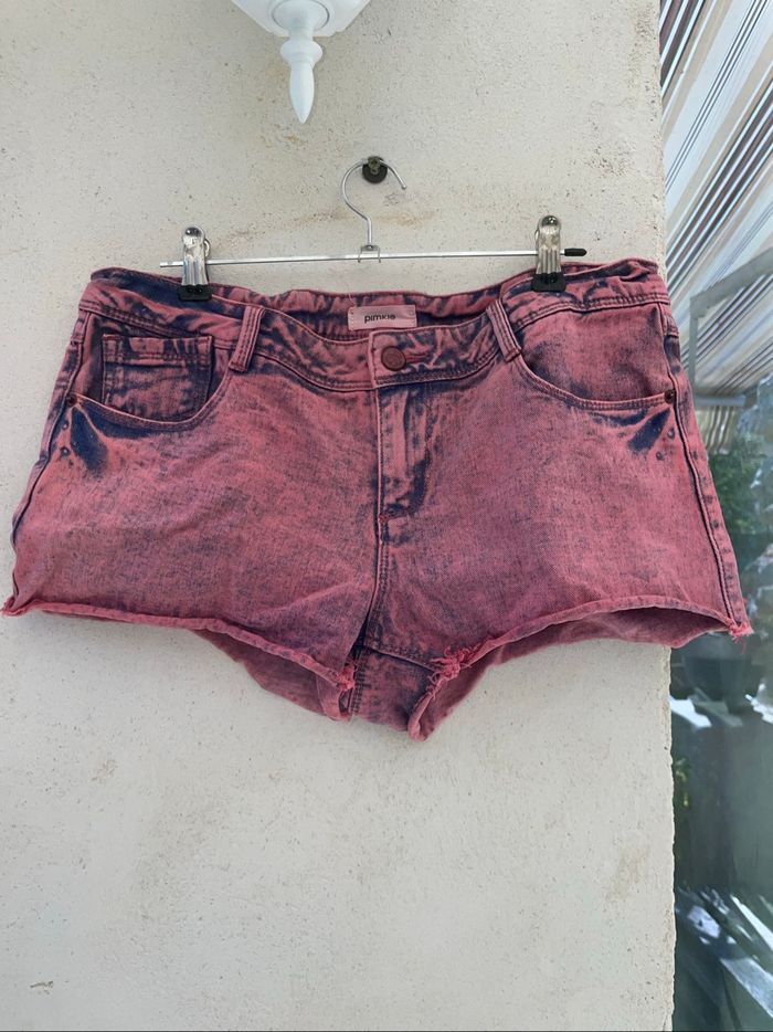 Short rose en jean