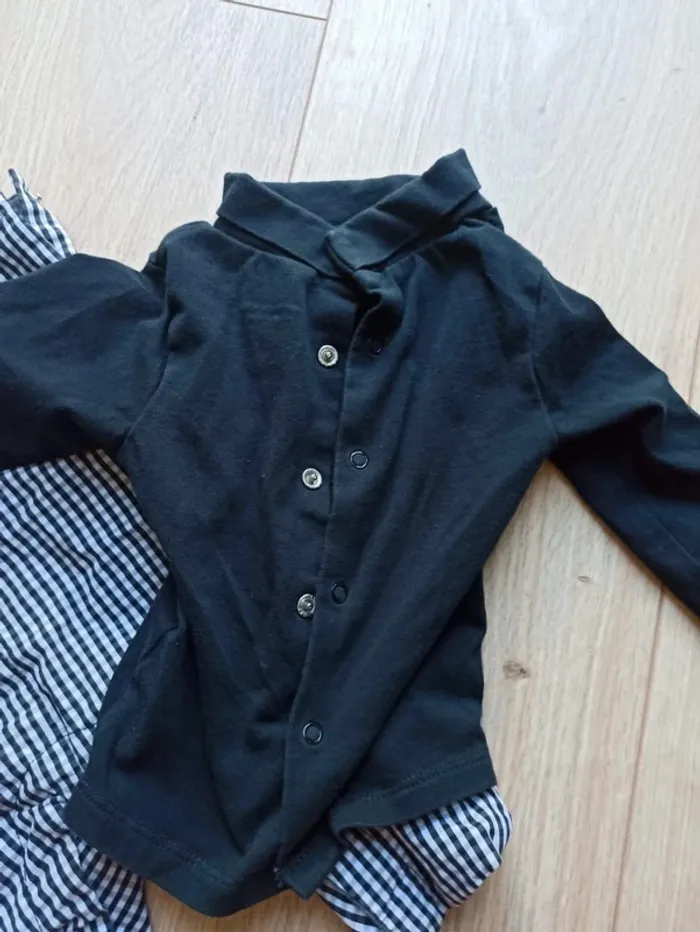 Ensemble salopette t-shirt manche longue - photo numéro 3