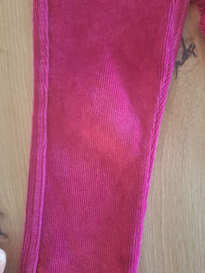 Pantalon velours rose 2 ans fille - photo numéro 4
