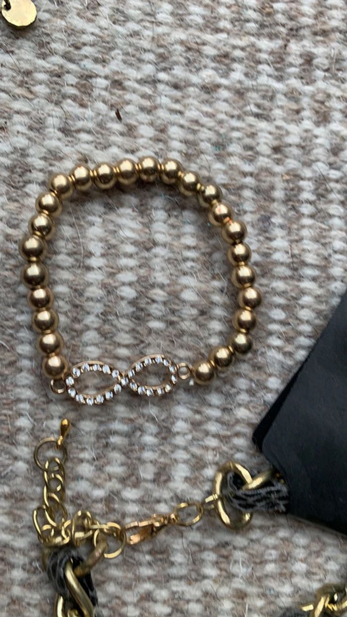 Lot de trois bracelet dorée femme idée cadeau - photo numéro 4