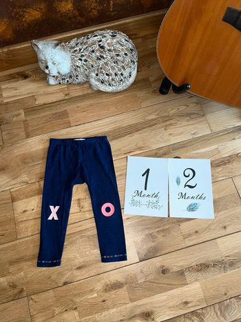 Joli legging bleu chiné très bon état noppies 74cm/12mois