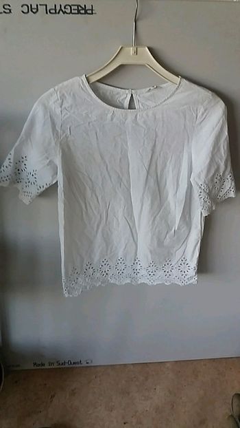 haut blanc dentelle