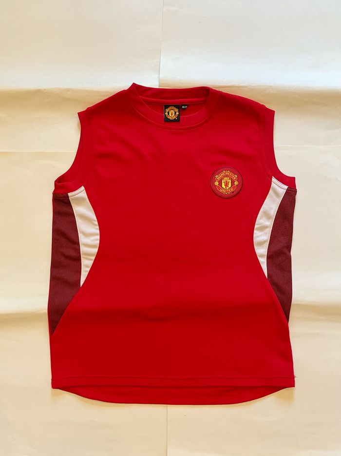 maillot sans manches rouges manchester united 10/11 ans