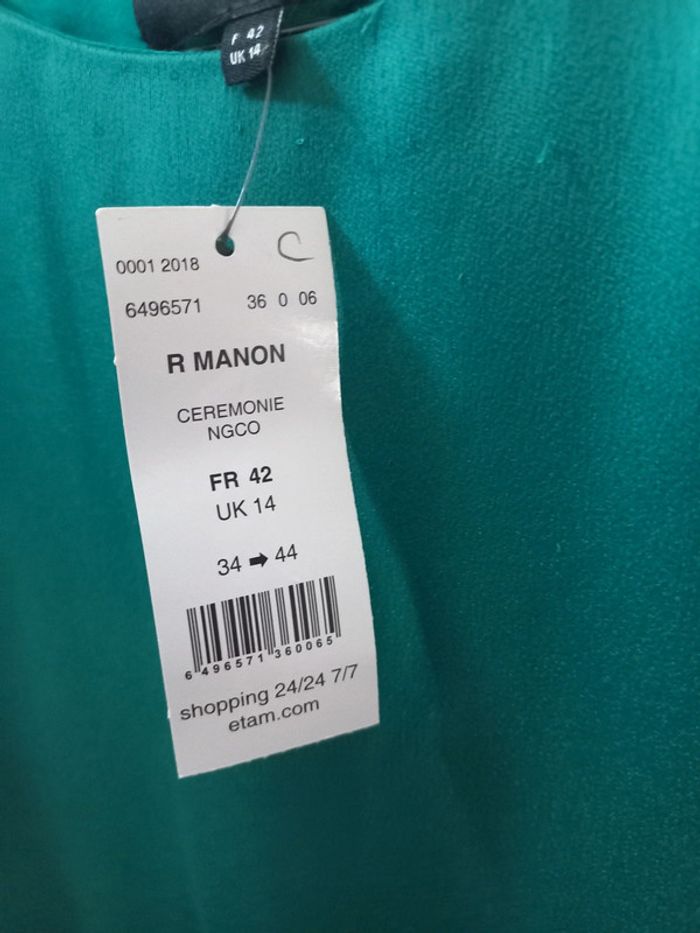 Robe verte manche volants - photo numéro 5