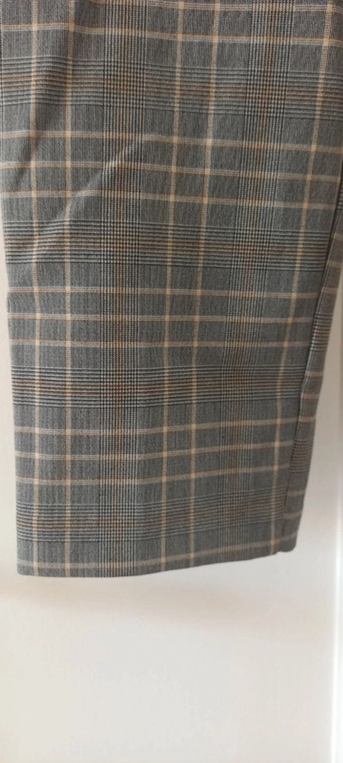 Pantalon droit à carreaux gris blanc noir H&M 38 - photo numéro 4