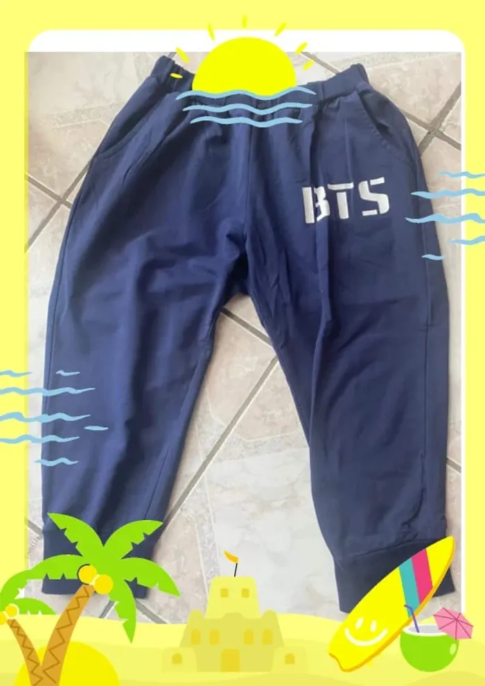Pantalon court BTS bleu S 36 - photo numéro 2