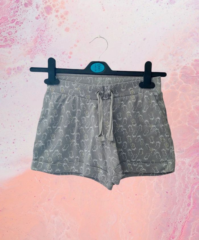 Short fluide gris fille taille 12 ans