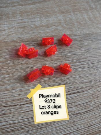 Playmobil 9372 lot 8 clips oranges