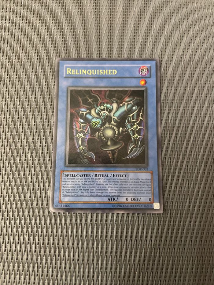 carte Yu-Gi-Oh! Relinquished SDP-001