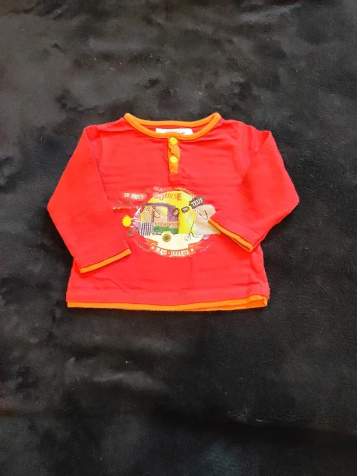 Lot 11 t-shirt manches longues 6 mois - photo numéro 12
