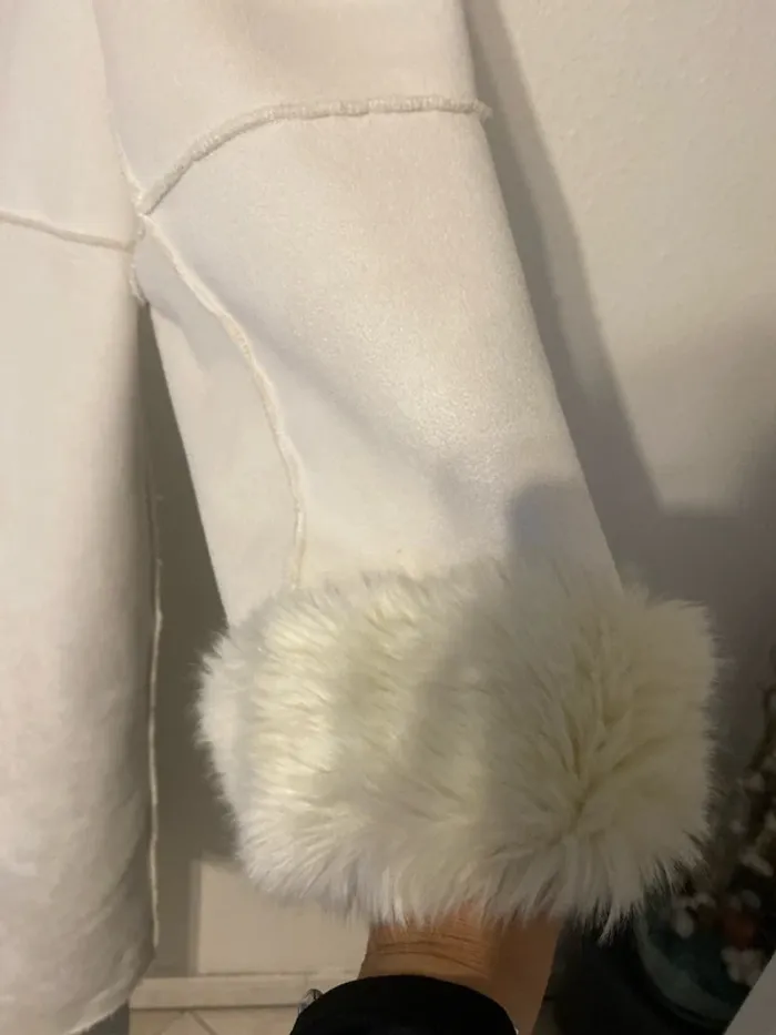 superbe manteau large col blanc cassé Jean-Marc Philippe taille 8: 56 neuf - photo numéro 9