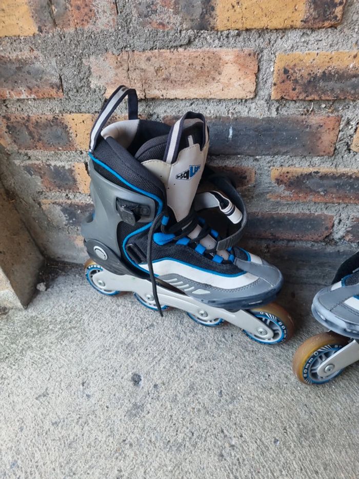 Roller gris et bleu - photo numéro 2