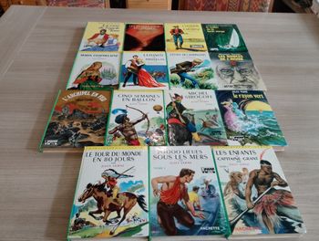 Lot de 15, bibliothèque verte (Jules Verne ect.)(1)