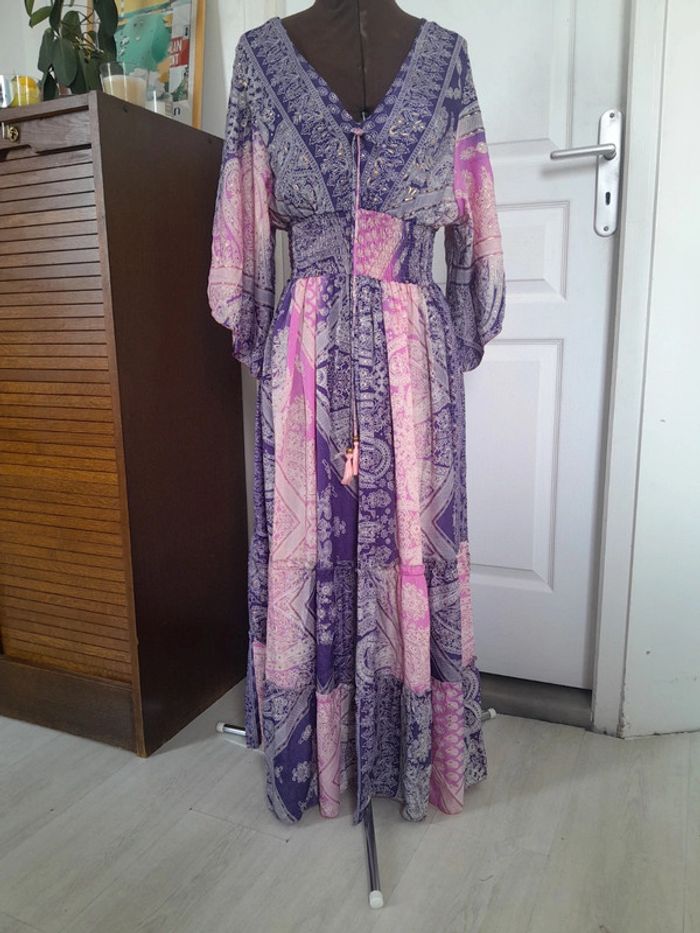 Magnifique robe bohème lovy en soie neuve