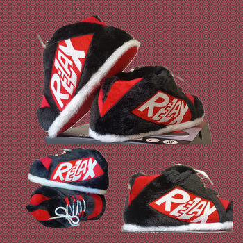 👟 Chaussons Baskets Géants "RELAX" - Rouge & Noir - NEUF - T36-41