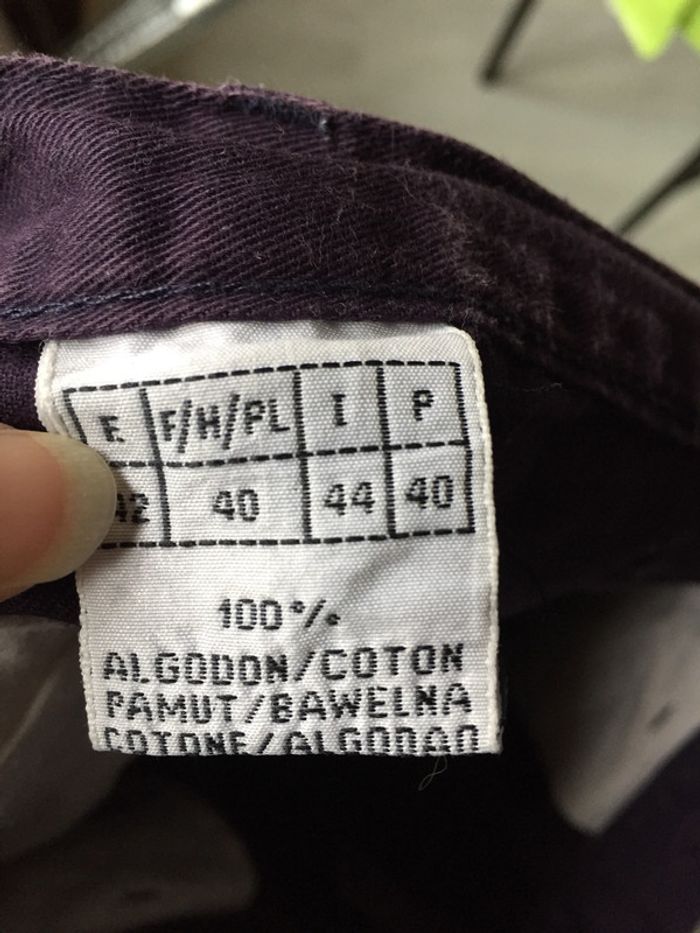 Short Bermuda 100% coton prune Taille 40 - photo numéro 3