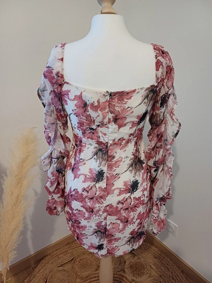 Robe froncée fleurie Missguided taille XS 34 - photo numéro 8