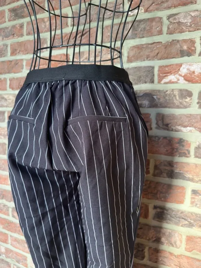 Pantalon droit ligne noir et blanc Lefties Taille XS / 34 - photo numéro 10