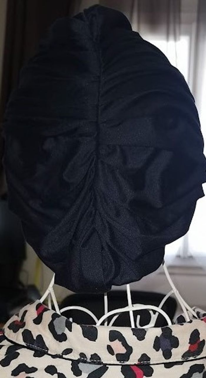 Bonnet de nuit bleu marine – Protection & confort pour vos cheveux ! - photo numéro 2