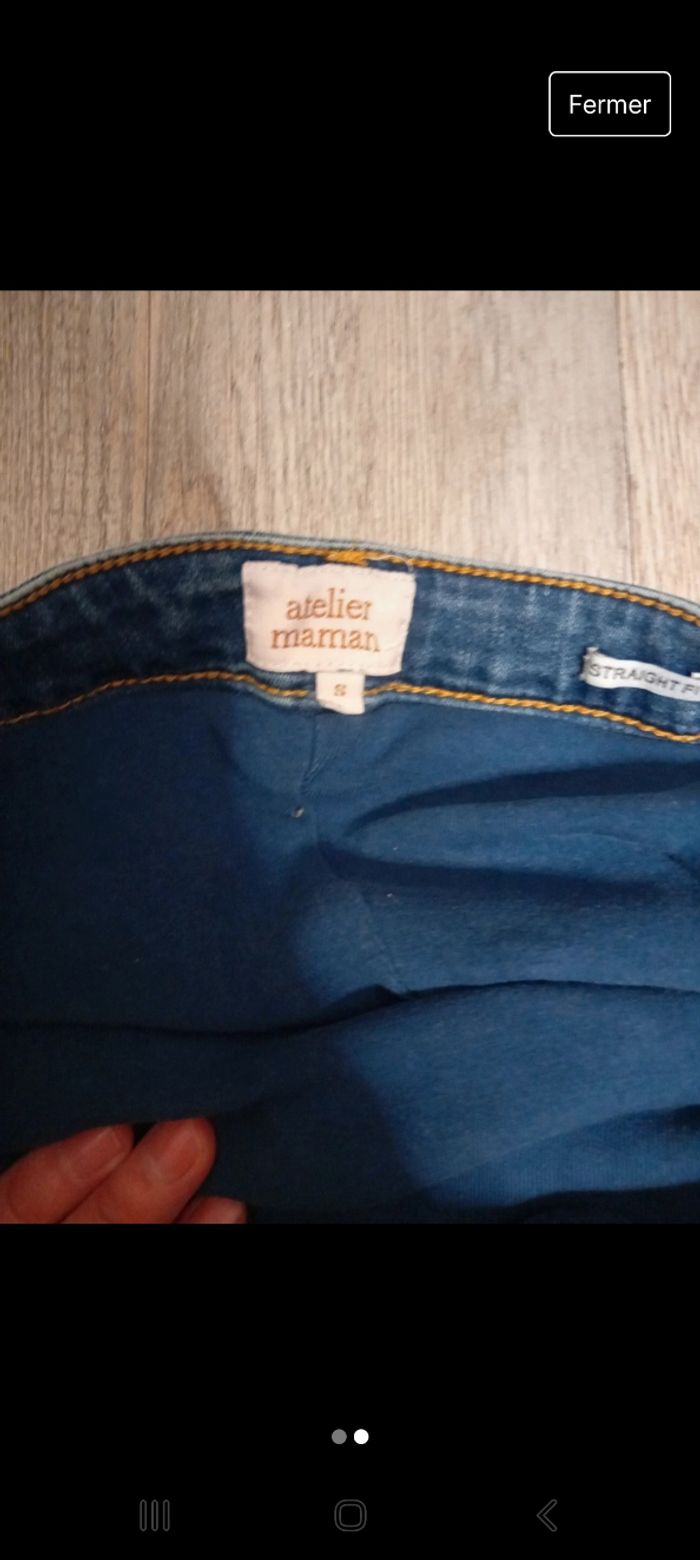 Pantalon 3/4 jeans grossesse - photo numéro 2