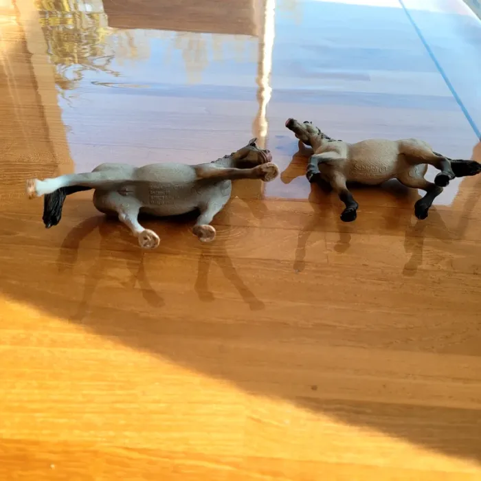 Lot Schleich cheval et poney gris - photo numéro 4