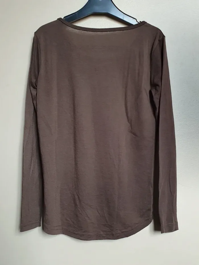 T-shirt fluide marron FPC taille 12 ans - photo numéro 3