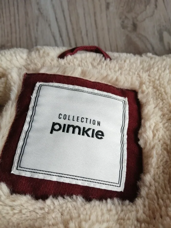 Manteau à capuche bordeaux fourré avec poches et lien à serrer / pimkie / (M-L) - photo numéro 10