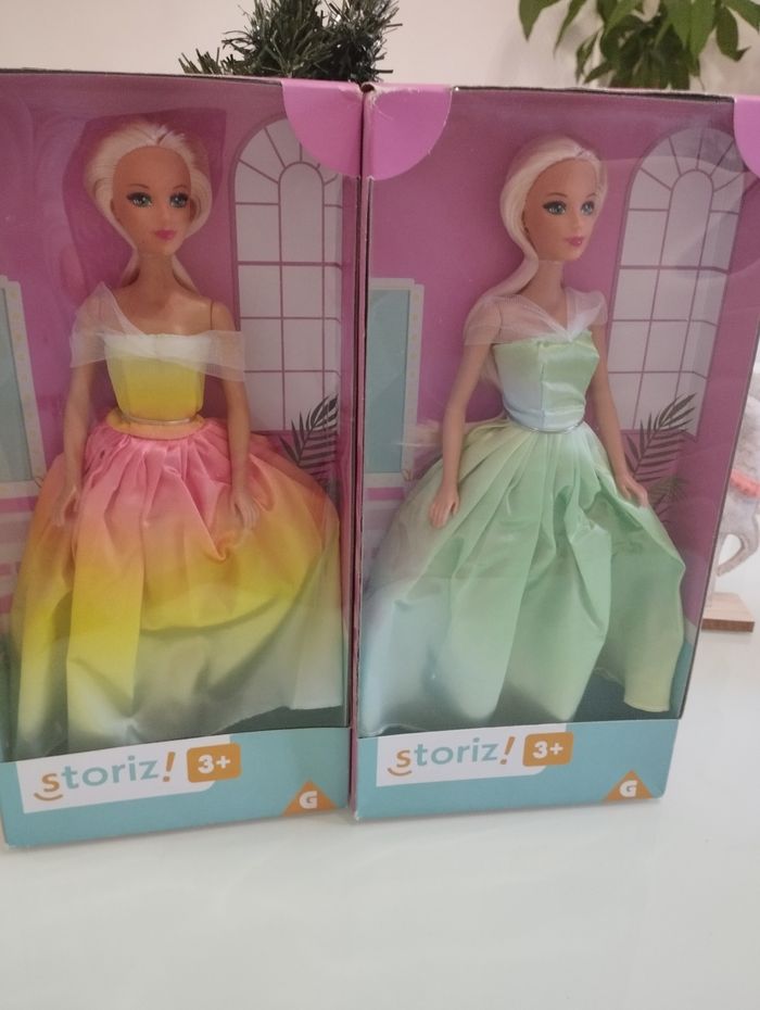 Lot de 2 poupées mannequins neuves robe de soirée jouet fille - photo numéro 5