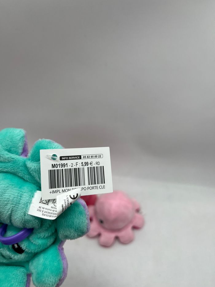 Lot de 3 peluches pieuvre poulpe Figurines réversible emoji émotions Neuf - photo numéro 4