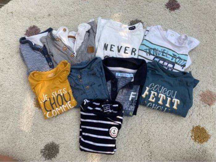 Lot de 9 tee-shirts 12 mois