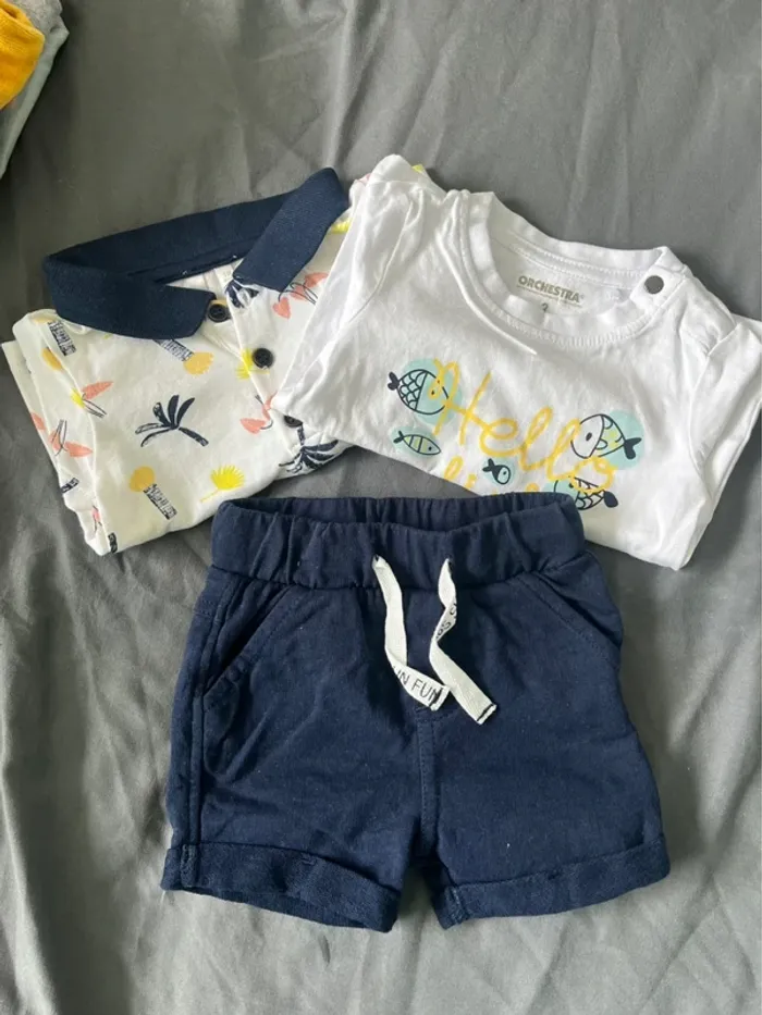 Lot short et t-shirt