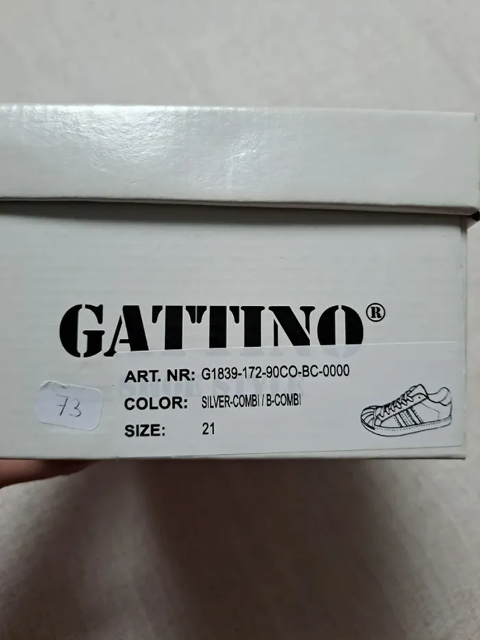Chaussures en cuir argenté Gattino 21 - photo numéro 8