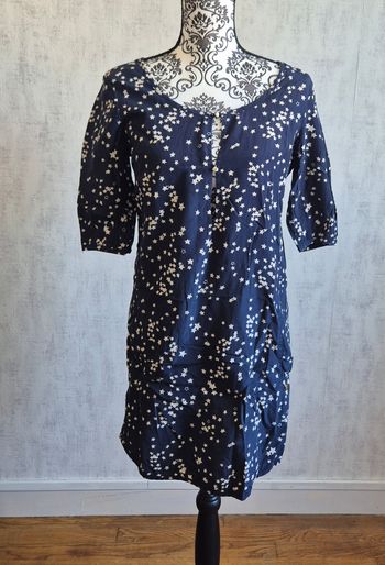 Maison scotch la femme selon marie robe bleu foncé étoile blanche taille 36/S/1