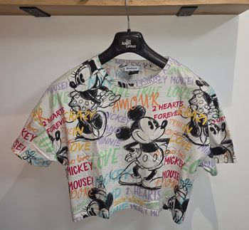 Crop top over size Mickey coloré XS
