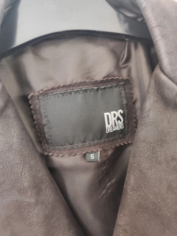 Trench manteau veste 3/4 en cuir - photo numéro 4