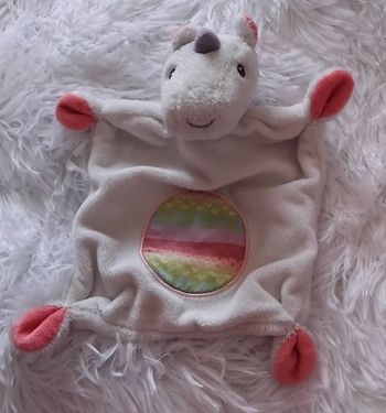 Doudou carré plat licorne - Noeuds - Bout'Chou