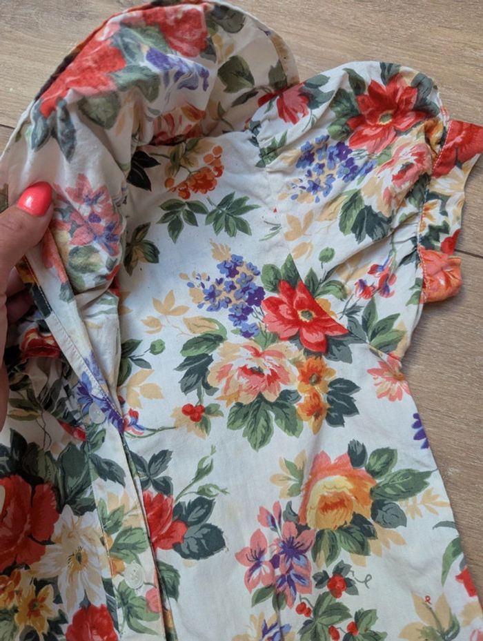 Magnifique robe vintage fleurie à volants 5 ans - photo numéro 6