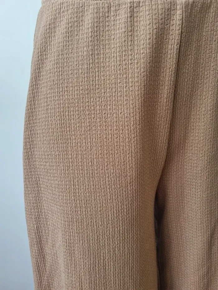 Pantalon fluide marron clair tissé Pull&Bear - photo numéro 4