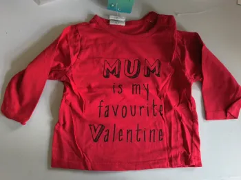 311907 tee-shirt ML rouge garçon 12 mois kiabi