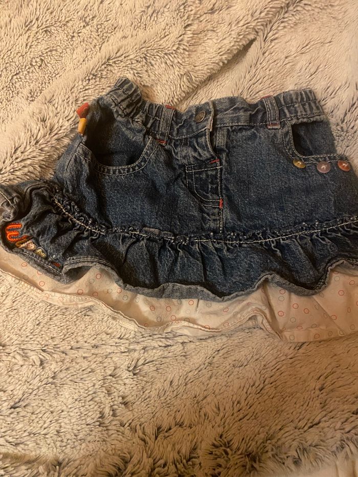 Jupe en jean à volants 23 mois