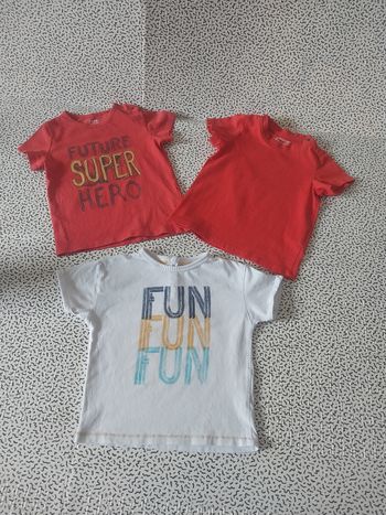 Lot de 3 t-shirts bébé garçon 18-24 mois